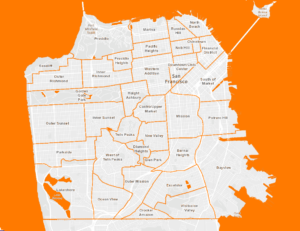 Neighborhood map of San Francisco