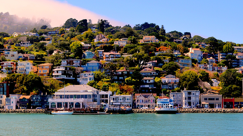 Sausalito homes on the hillside